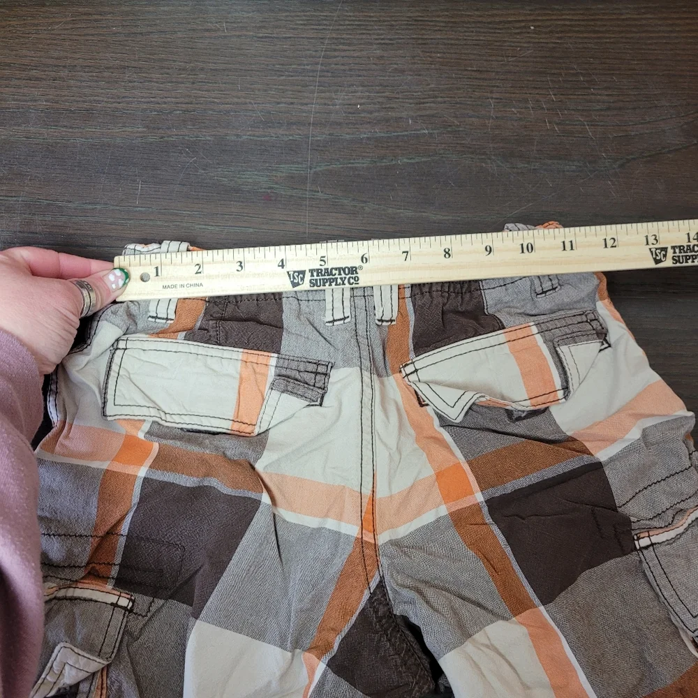 Route 66 Plaid Cargo Shorts